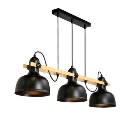 Chandelier on a string RENO 3xE27/40W/230V black/brown