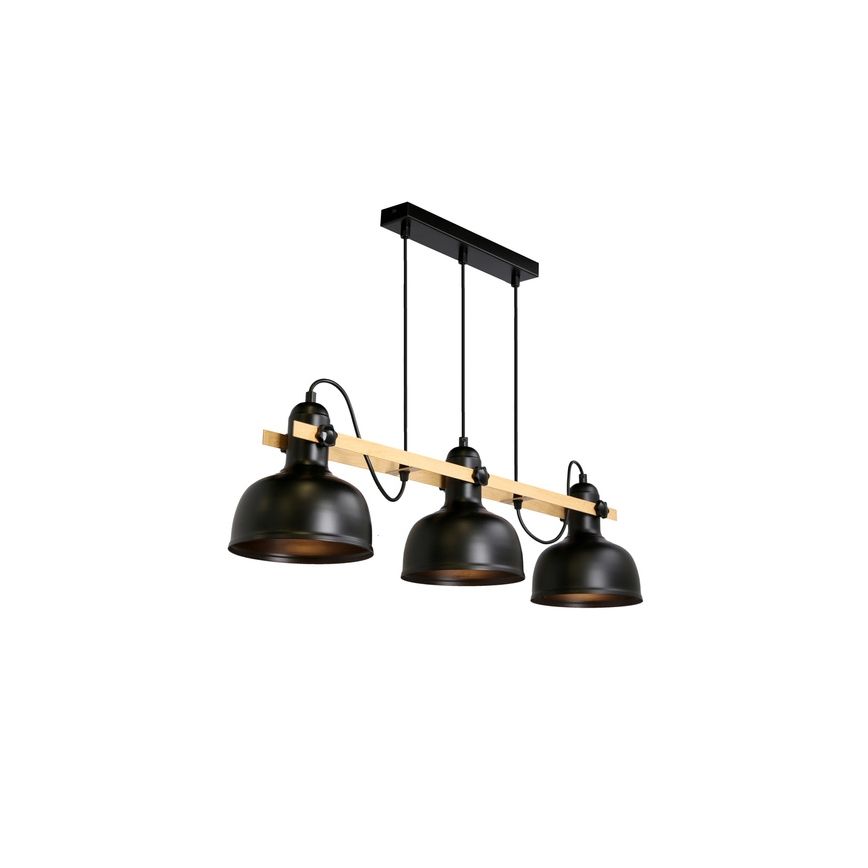 Chandelier on a string RENO 3xE27/40W/230V black/brown