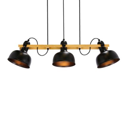 Chandelier on a string RENO 3xE27/40W/230V black/brown