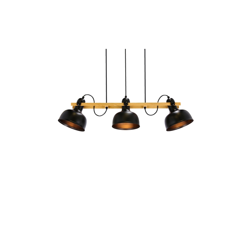 Chandelier on a string RENO 3xE27/40W/230V black/brown