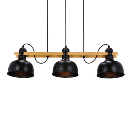 Chandelier on a string RENO 3xE27/40W/230V black/brown