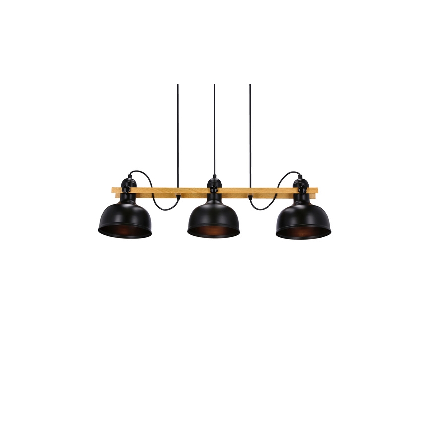 Chandelier on a string RENO 3xE27/40W/230V black/brown