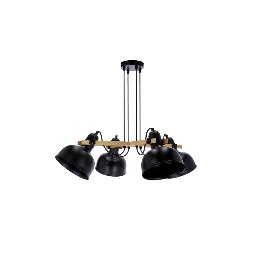 Chandelier on a string RENO 4xE27/40W/230V black/brown