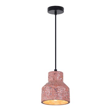 Chandelier on a string RESIN 1xE27/11W/230V pink/black