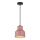 Chandelier on a string RESIN 1xE27/11W/230V pink/black