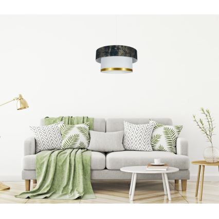 Chandelier on a string RESSA 1xE27/60W/230V green