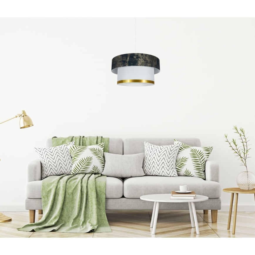 Chandelier on a string RESSA 1xE27/60W/230V green
