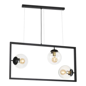 Chandelier on a string REY 3xE27/7W/230V black