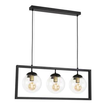 Chandelier on a string REY 3xE27/7W/230V black