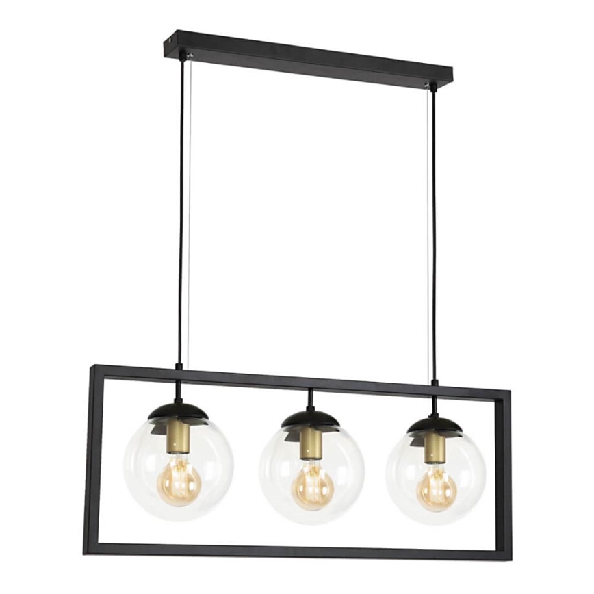 Chandelier on a string REY 3xE27/7W/230V black