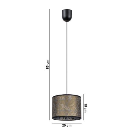 Chandelier on a string REZO 1xE27/60W/230V gold
