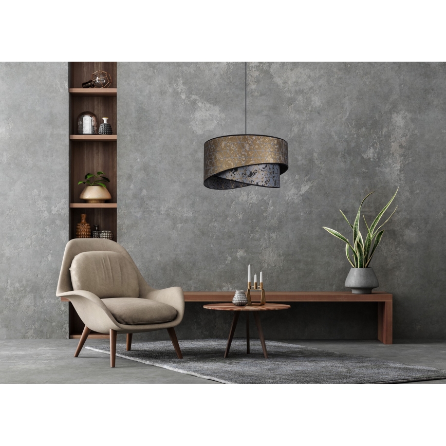 Chandelier on a string REZO 1xE27/60W/230V grey/gold