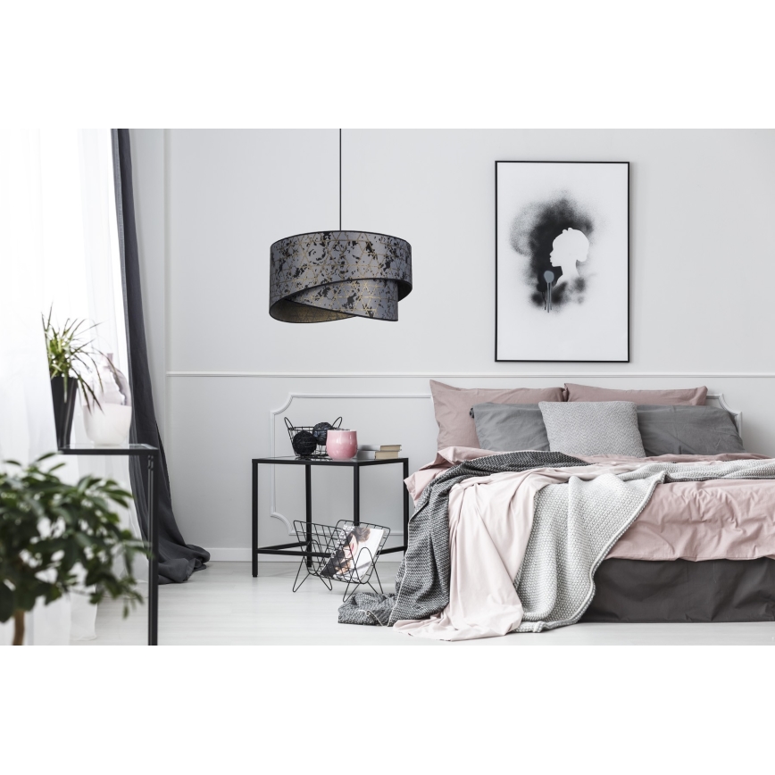 Chandelier on a string REZO 1xE27/60W/230V grey