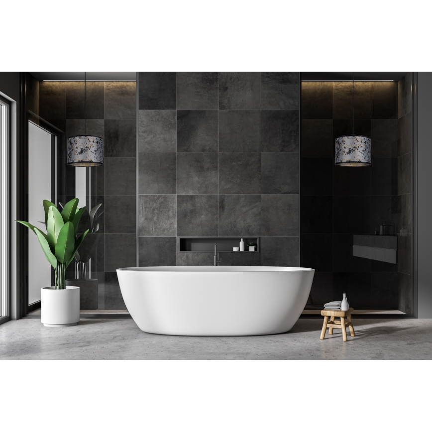 Chandelier on a string REZO 1xE27/60W/230V grey