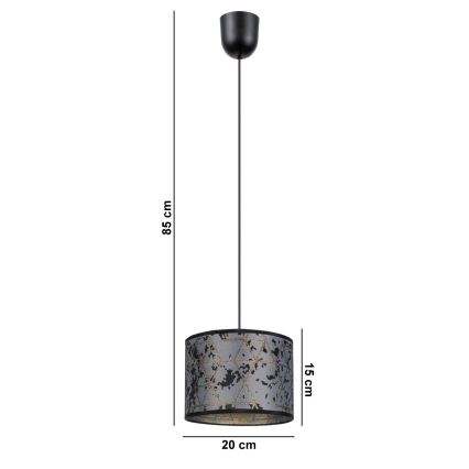 Chandelier on a string REZO 1xE27/60W/230V grey