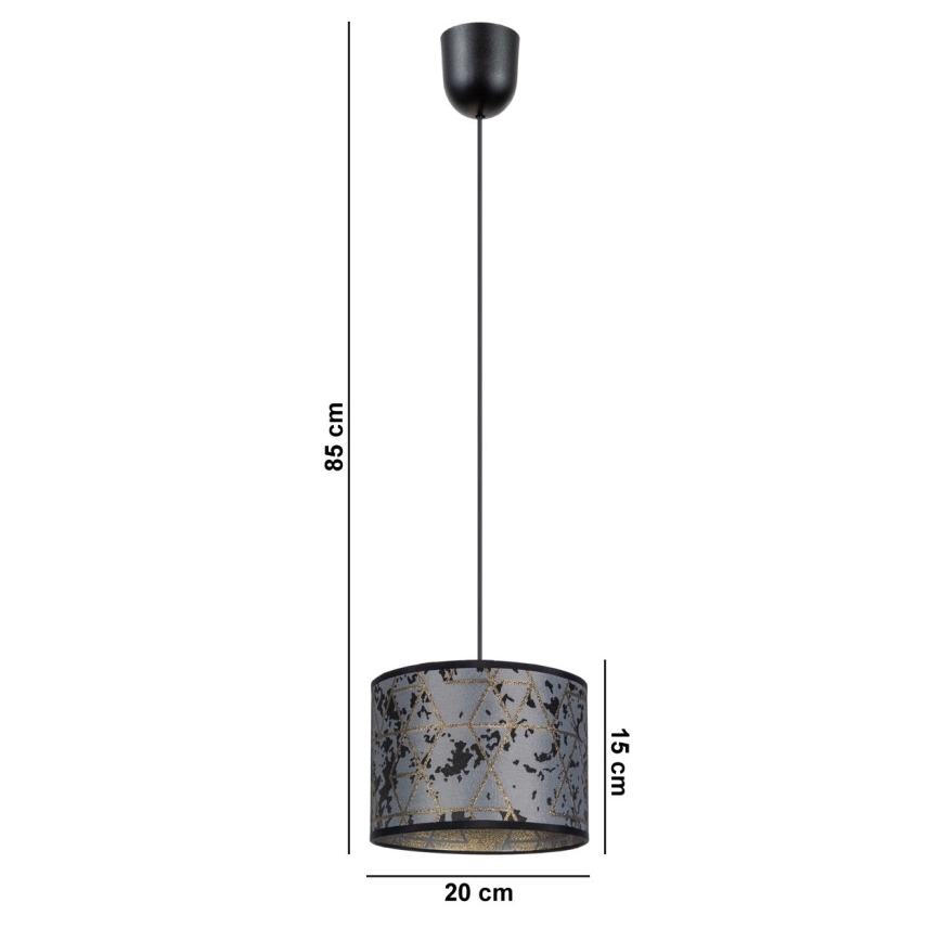 Chandelier on a string REZO 1xE27/60W/230V grey