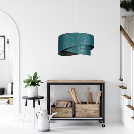 Chandelier on a string REZO 1xE27/60W/230V turquoise