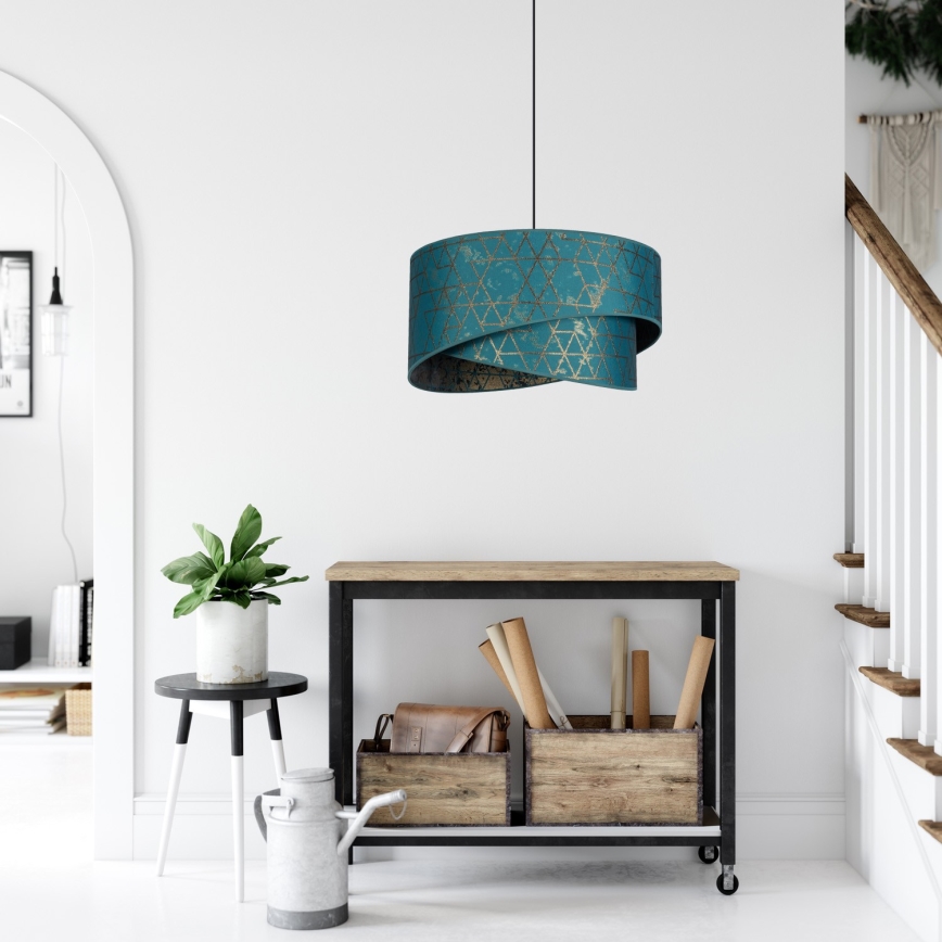 Chandelier on a string REZO 1xE27/60W/230V turquoise