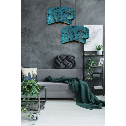 Chandelier on a string REZO 1xE27/60W/230V turquoise