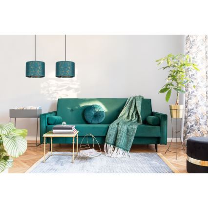 Chandelier on a string REZO 2xE27/60W/230V turquoise