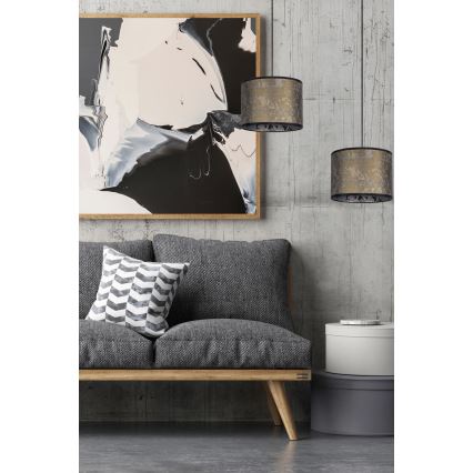 Chandelier on a string REZO 3xE27/60W/230V gold/turquoise