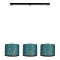 Chandelier on a string REZO 3xE27/60W/230V turquoise