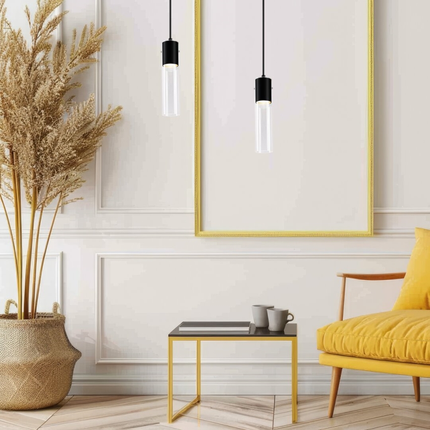 Chandelier on a string RICKY 1xGU10/10W/230V black