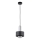 Chandelier on a string RIF LUX 1xGX53/12W/230V d. 15 cm black/shiny chrome