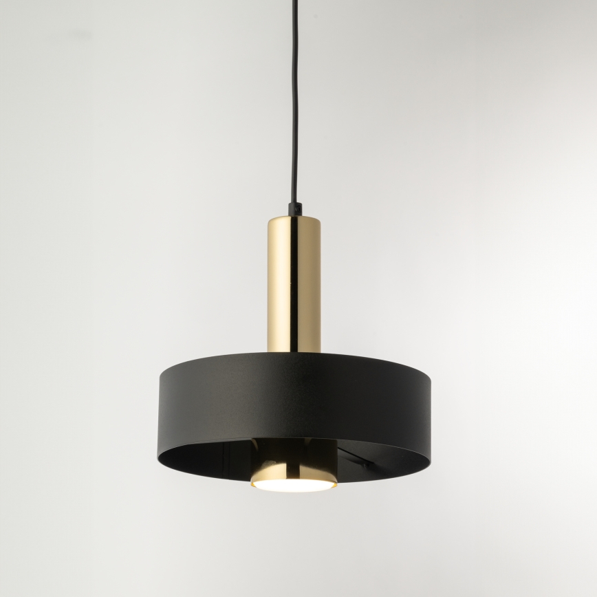 Chandelier on a string RIF LUX 1xGX53/12W/230V d. 25 cm black/gold