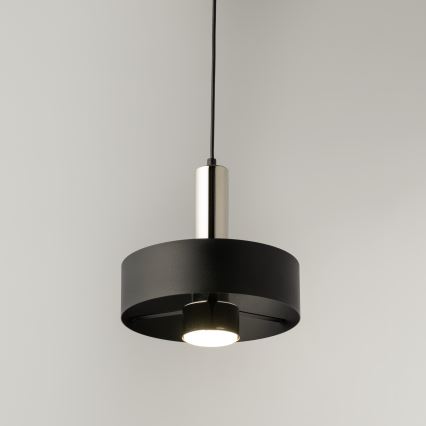 Chandelier on a string RIF LUX 1xGX53/12W/230V d. 25 cm black/shiny chrome