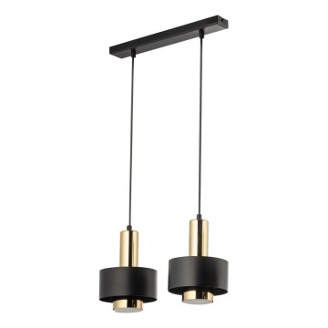 Chandelier on a string RIF LUX 2xGX53/12W/230V black/gold