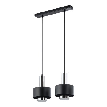 Chandelier on a string RIF LUX 2xGX53/12W/230V black/shiny chrome