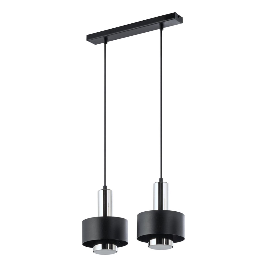 Chandelier on a string RIF LUX 2xGX53/12W/230V black/shiny chrome