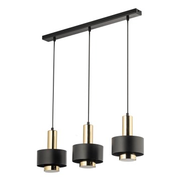 Chandelier on a string RIF LUX 3xGX53/12W/230V black/gold