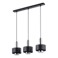 Chandelier on a string RIF LUX 3xGX53/12W/230V black/shiny chrome