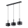 Chandelier on a string RIF LUX 3xGX53/12W/230V black/shiny chrome