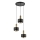 Chandelier on a string RIF LUX 3xGX53/12W/230V d. 38 cm black/gold