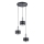 Chandelier on a string RIF LUX 3xGX53/12W/230V d. 38 cm black/shiny chrome
