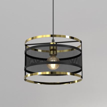 Chandelier on a string RIM 1xE27/60W/230V black/gold