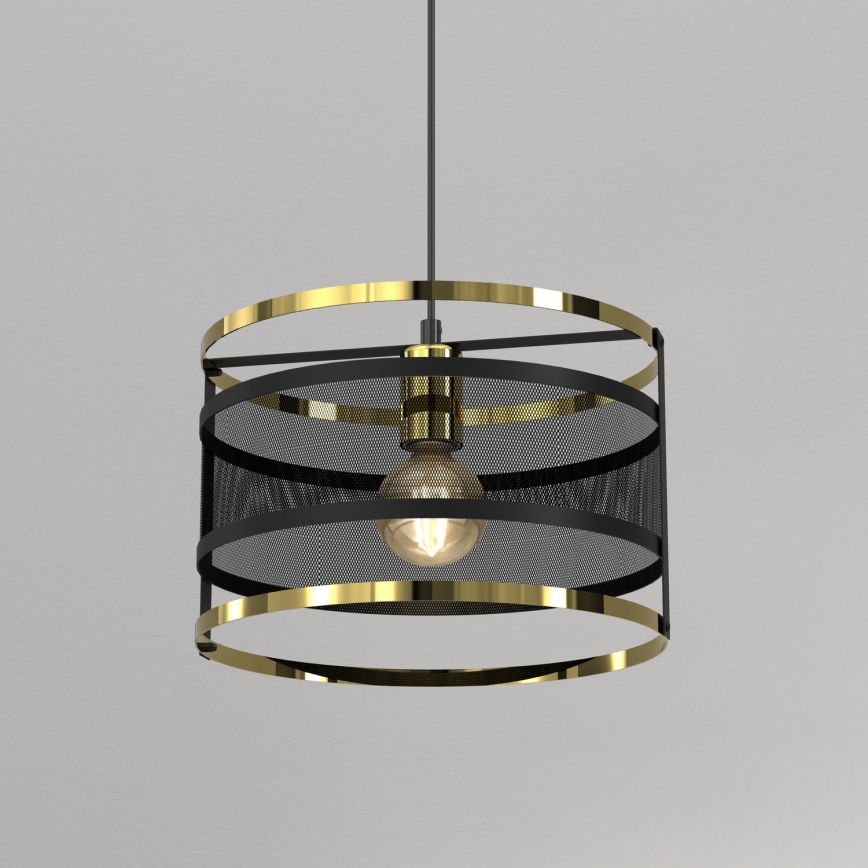 Chandelier on a string RIM 1xE27/60W/230V black/gold