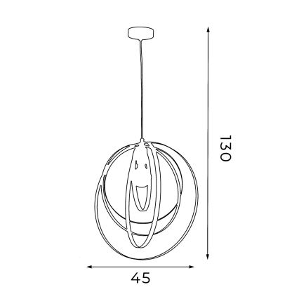 Chandelier on a string RINGO 1xE27/60W/230V