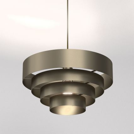 Chandelier on a string RINGS 1xE27/15W/230V brass