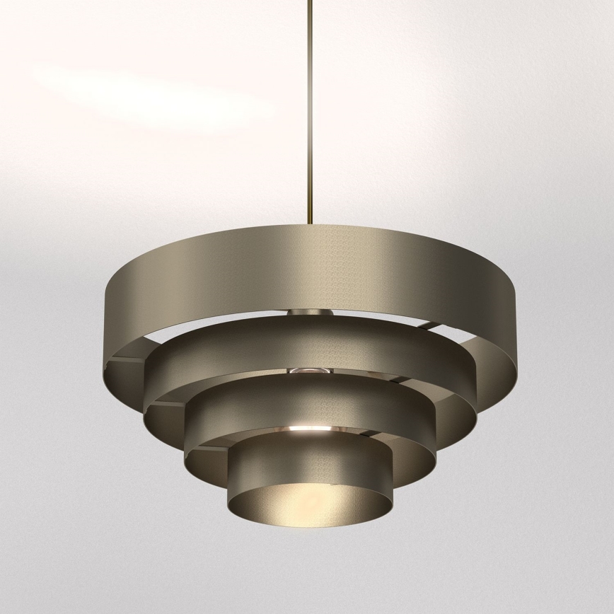 Chandelier on a string RINGS 1xE27/15W/230V brass