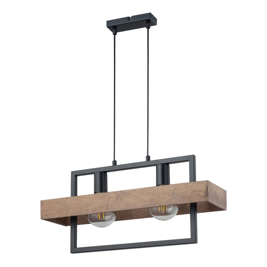 Chandelier on a string ROBIN 2xE27/60W/230V wood