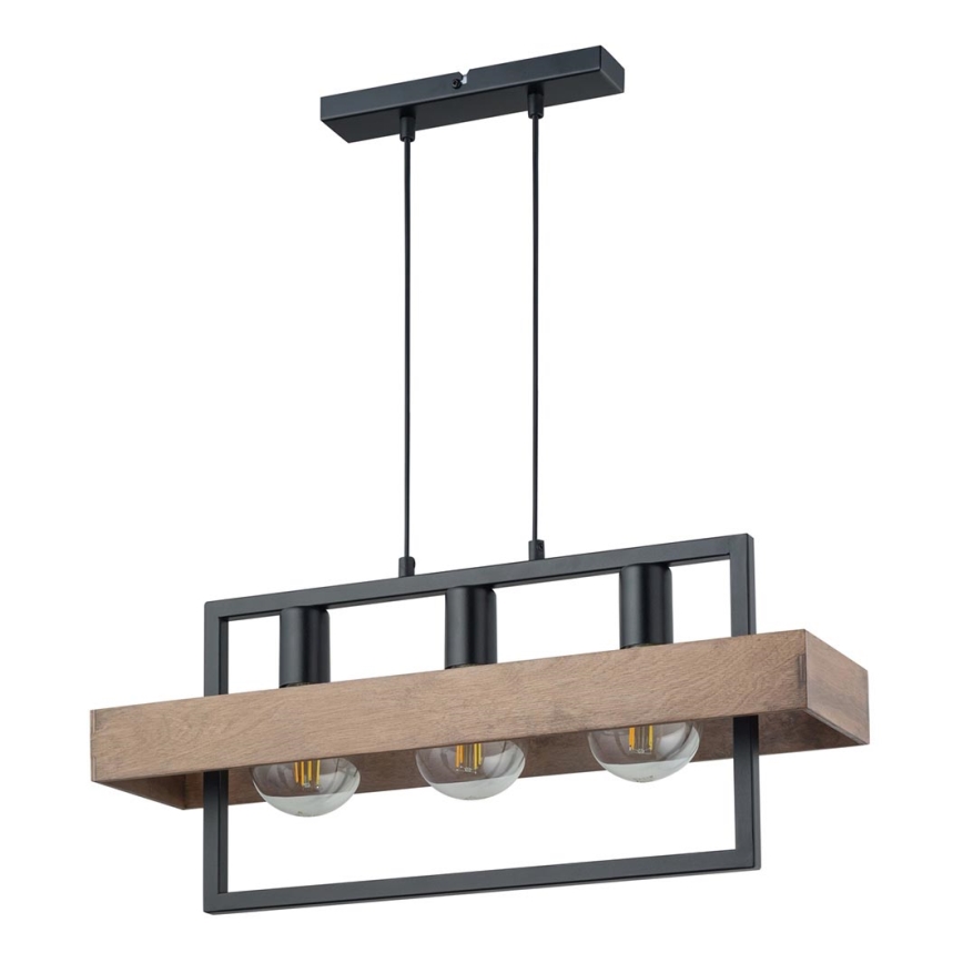 Chandelier on a string ROBIN 3xE27/60W/230V wood