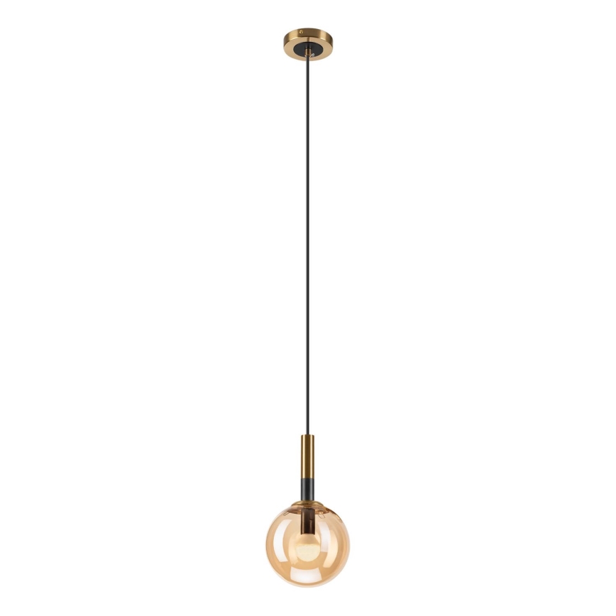 Chandelier on a string ROLLO 1xE14/5W/230V gold/smoky beige