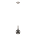 Chandelier on a string ROLLO 1xE14/5W/230V matte chrome/smoky