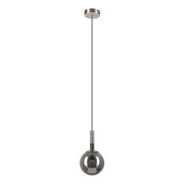 Chandelier on a string ROLLO 1xE14/5W/230V matte chrome/smoky