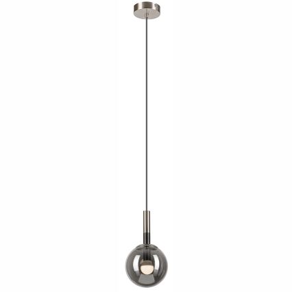 Chandelier on a string ROLLO 1xE14/5W/230V matte chrome/smoky