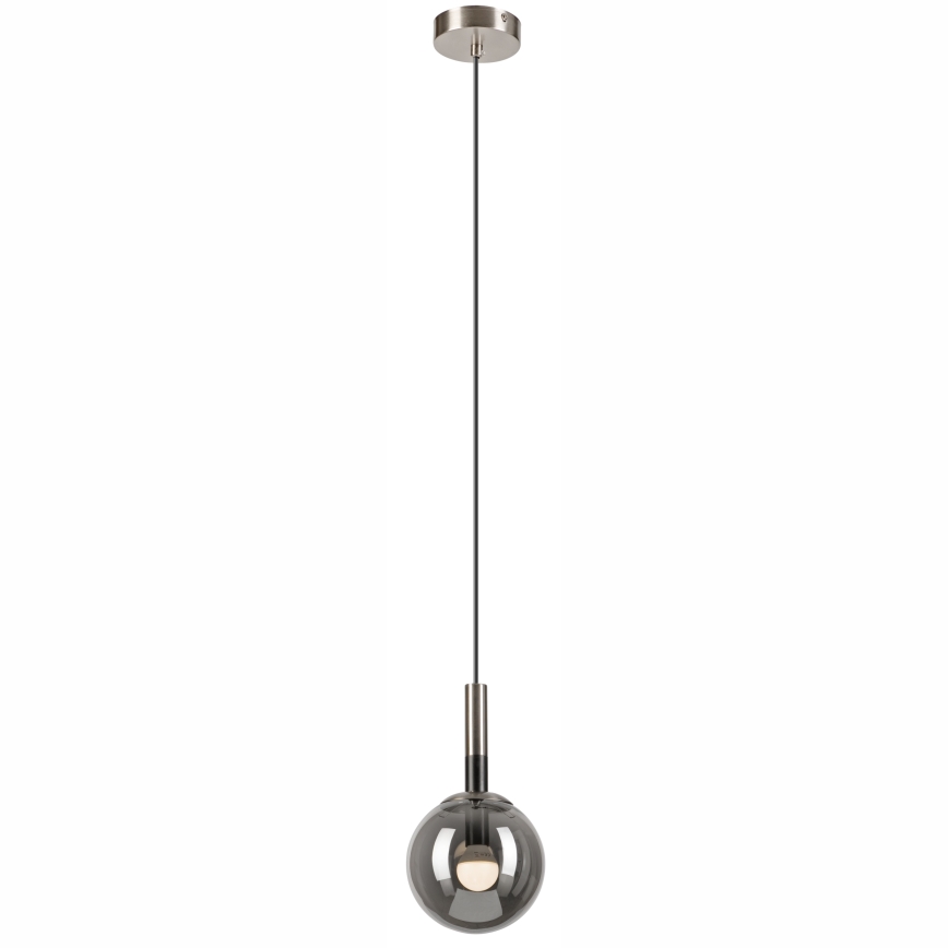 Chandelier on a string ROLLO 1xE14/5W/230V matte chrome/smoky